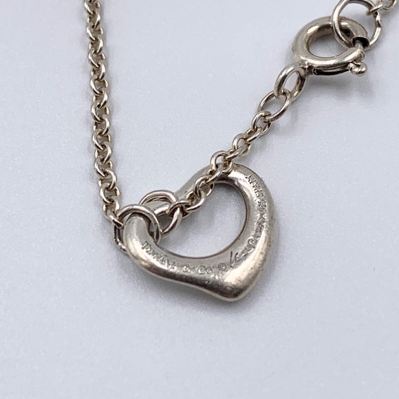 Authentic Tiffany & Co 925 Silver Elsa Peretti 5 Open Hearts Bracelet - Picture 3 of 9